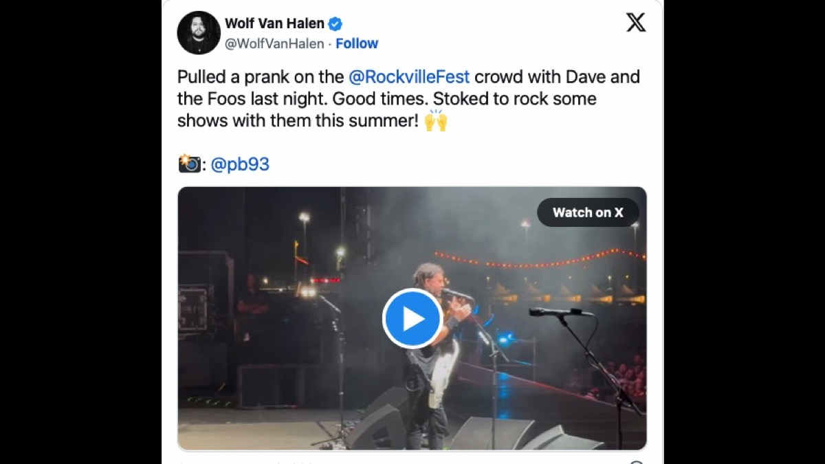 Wolfgang Van Halen Helps Foo Fighters Prank Festival Crowd