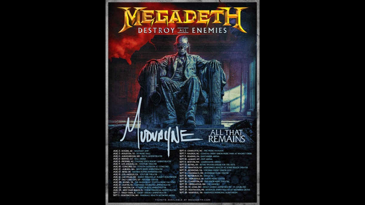 Megadeth Add Stop To North American Destroy All Enemies Tour