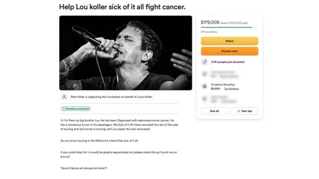 Sick of It All Frontman Lou Koller Battling Cancer