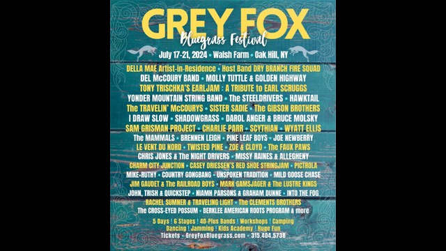 24th Annual Grey Fox Bluegrass Festival Kicks Off Next Weekend