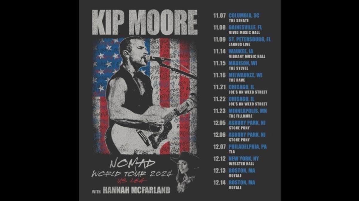 Kip Moore Launching Fall U.S. Leg Of Nomad World Tour