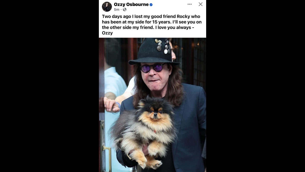 Ozzy Osbourne Mournes The Loss Of Rocky