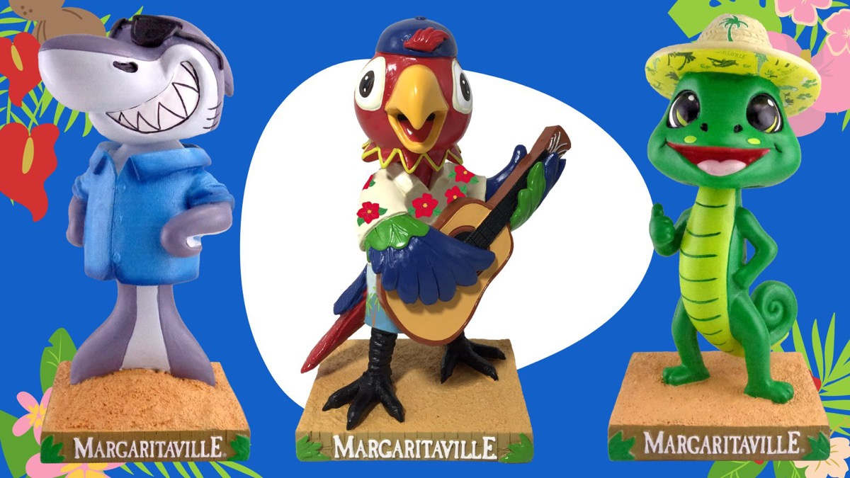 Jimmy Buffett Honored With Limited-Edition Margaritaville Shark and Lizard Bobbleheads