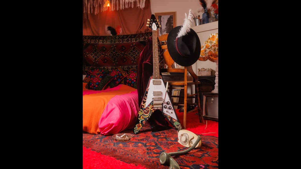 Jimi Hendrix Love Drops Flying V Guitar Released