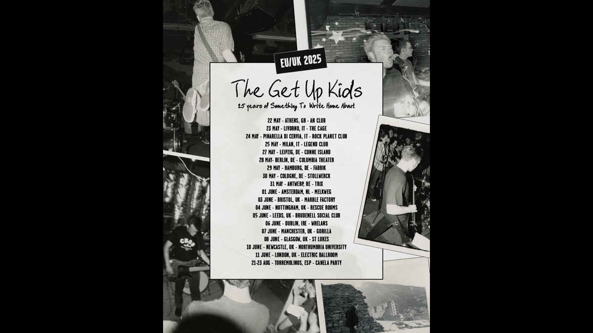 The Get Up Kids Share UK and EU Something To Write Home About 25th Anniversary Tour Dates