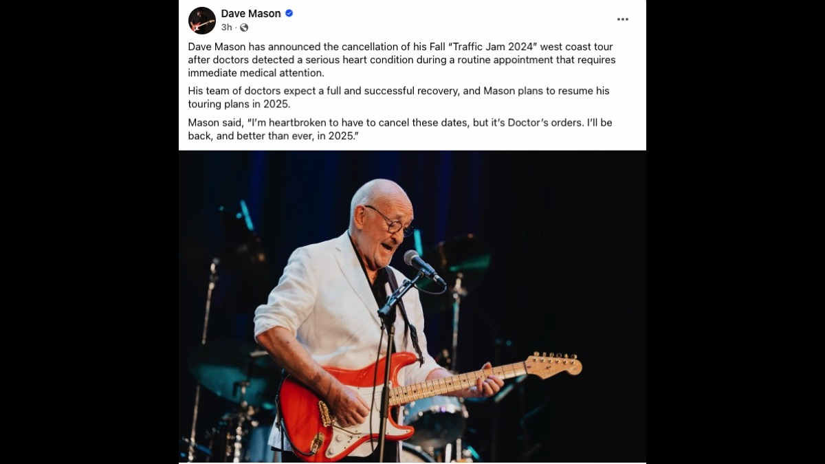 Traffic Legend Dave Mason Cancels Tour Due To Serious Heart Condition