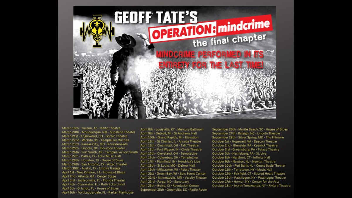 Geoff Tate Launching Final Operation Mindcrime Tour