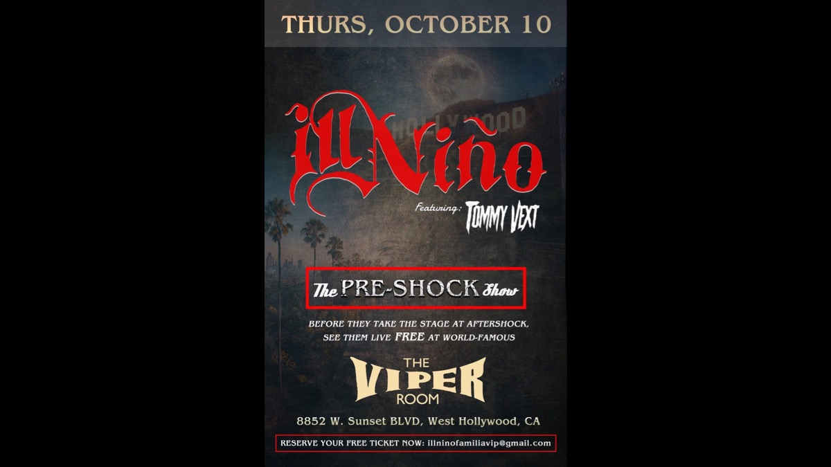 Ill Nino To Play Free PreShock Show This Week