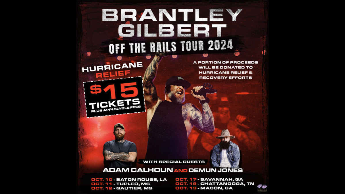 Brantley Gilbert Reduces Tickets To $15 For Hurricane Helene Aid