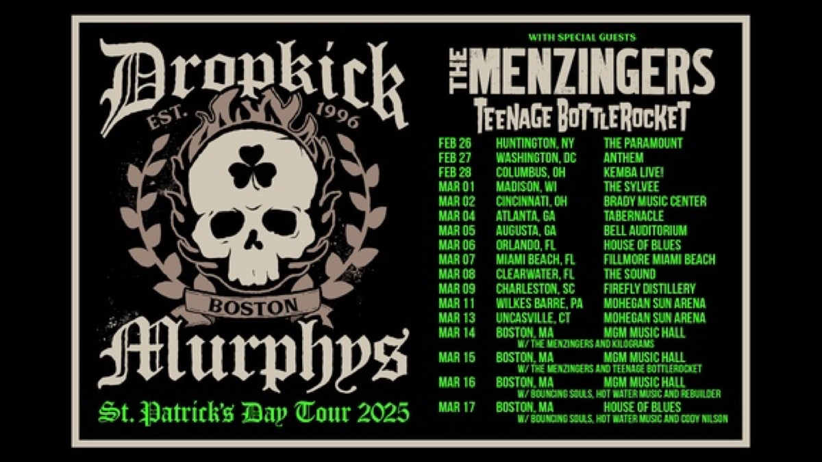 Dropkick Murphys Announce St. Patrick's Day 2025 Tour