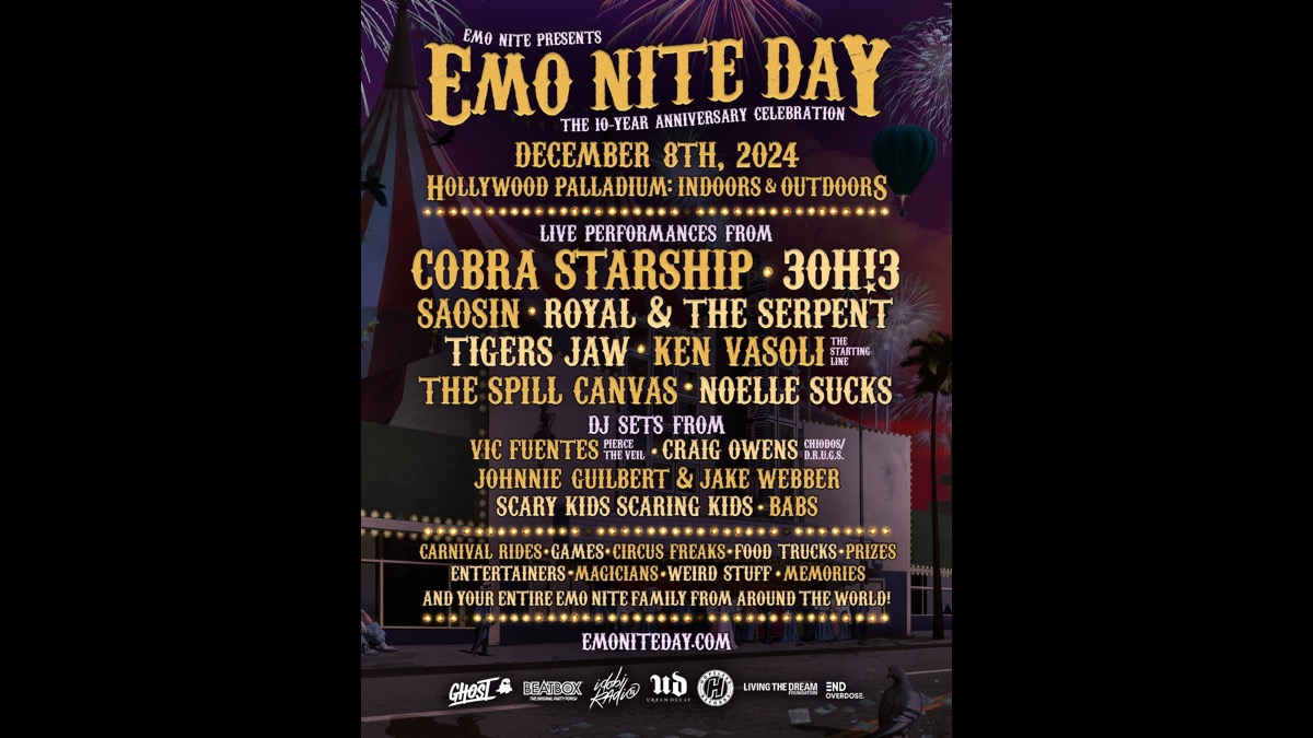 Cobra Starship, 3OH!3, Saosin Lead Emo Nite 10 Year Celebration