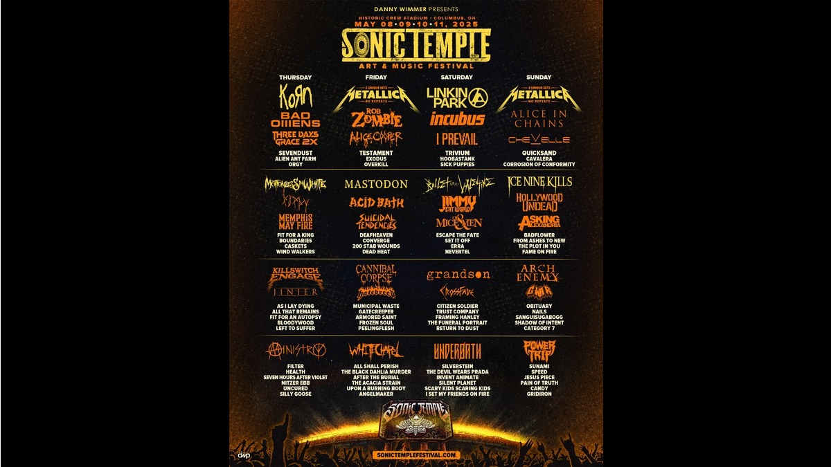 Metallica, Linkin Park, Korn Lead Sonic Temple Lineup