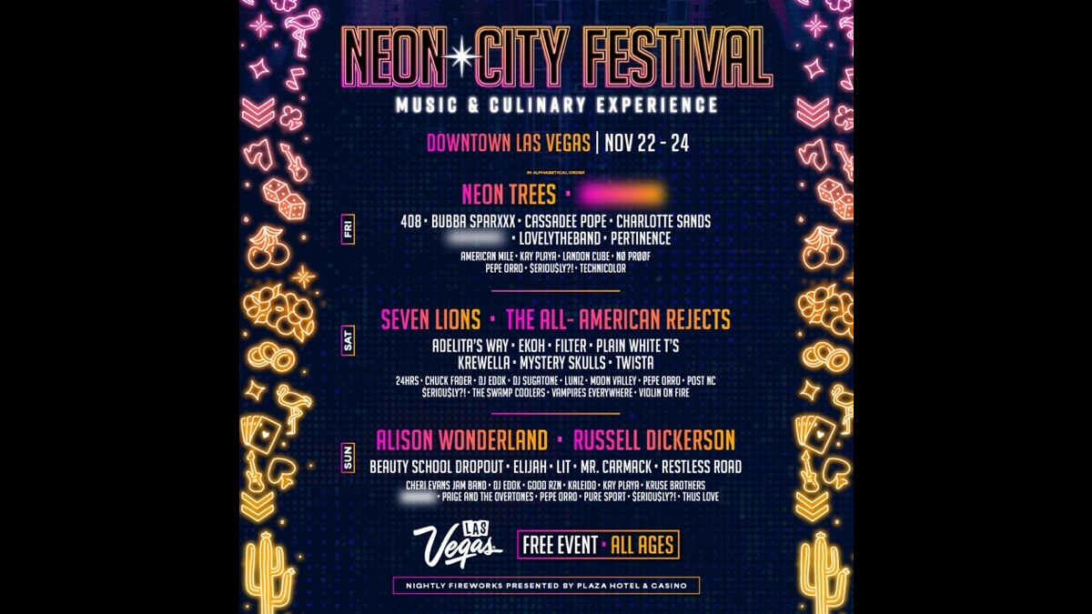 The All-American Rejects and Plain White T's Added To Neon City Festival