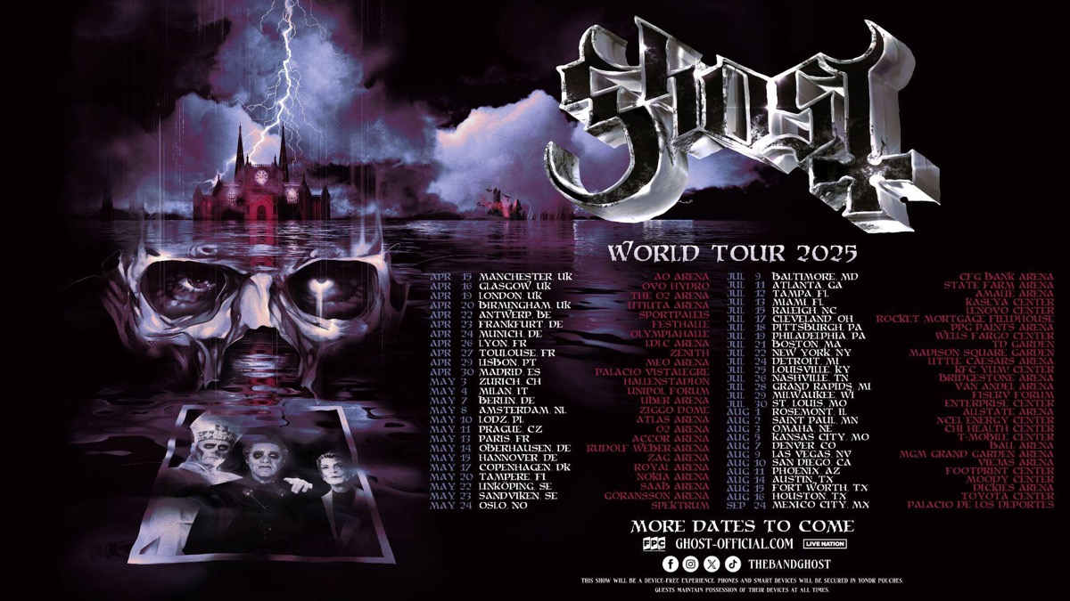 Ghost Announce Their Biggest World Tour Ever