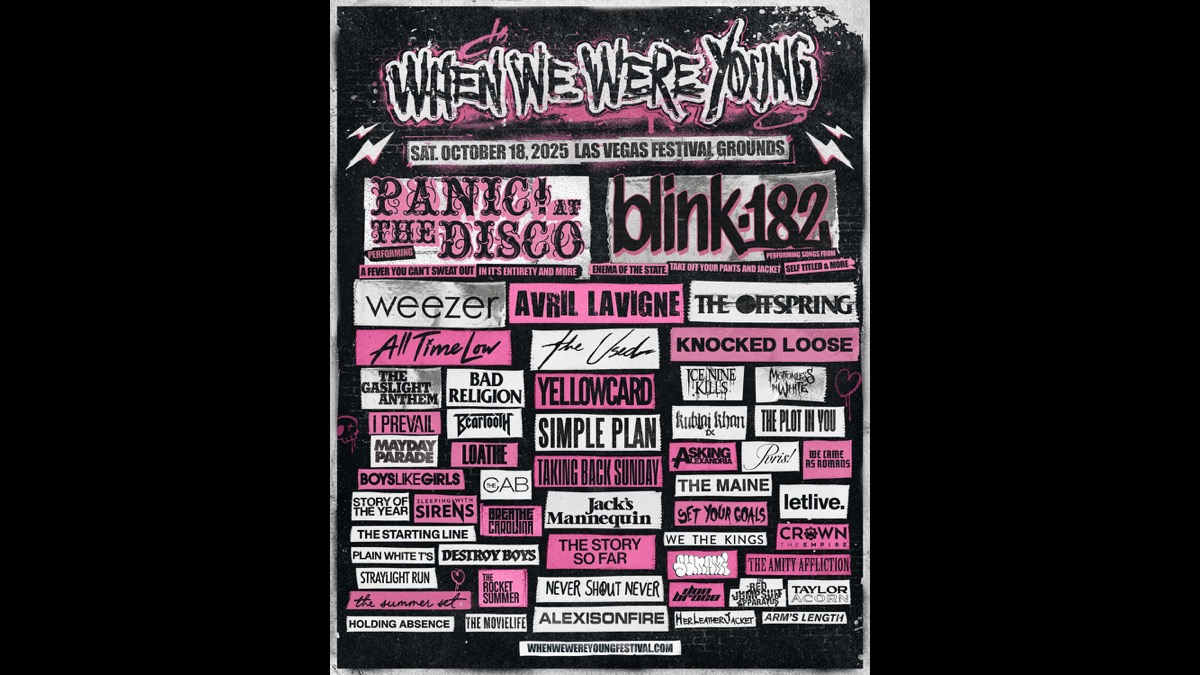 Blink-182 and Panic At The Disco Lead When Were Young 2025 Lineup