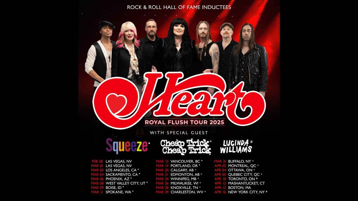 Heart Reveal Support Acts For 2025 Royal Flush Tour