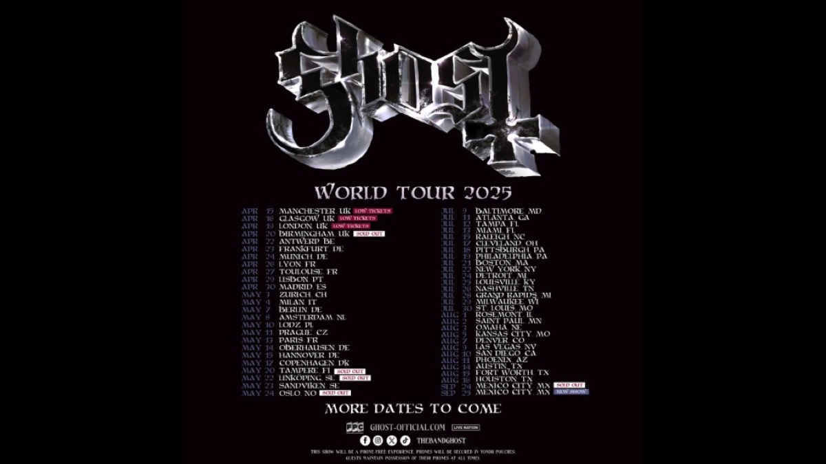 Ghost Add Show To 2025 World Tour Following Sell Out