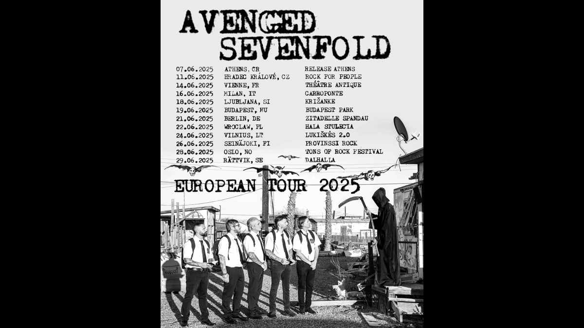 Avenged Sevenfold Announce 2025 Euro Tour