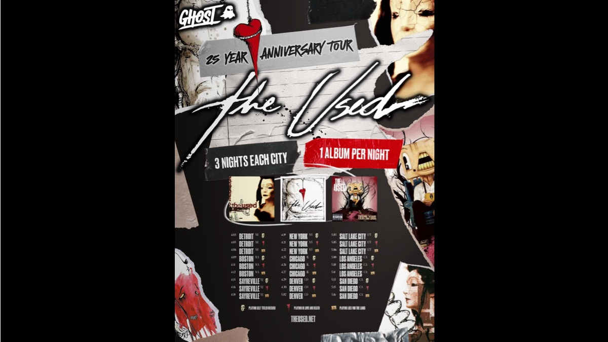 The Used To Play 3 Nights In Each City On 25th Anniversary Tour