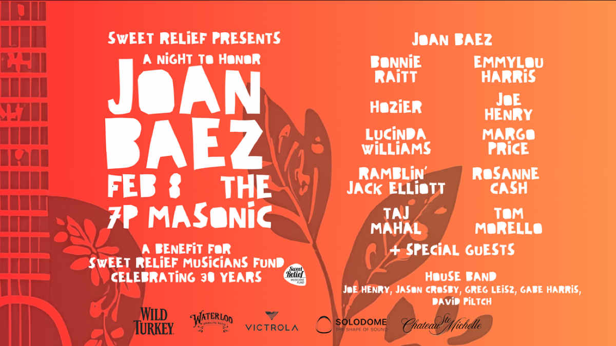 Sweet Relief Announces All-Star Benefit Concert Honoring Joan Baez