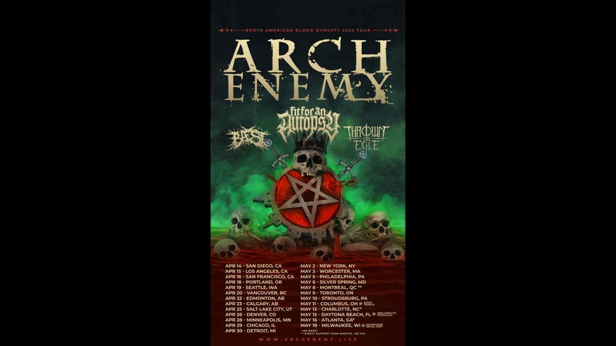 Arch Enemy Announce 2025 North American Tour