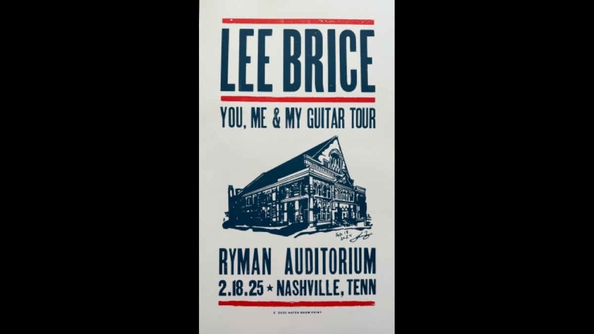 Lee Brice Shares Hand-Draws Artwork For His Ryman Show